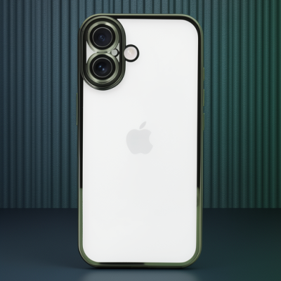 Apple İphone 16 Plus Kılıf Razer Lensli Silikon - Yeşil