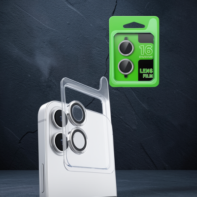 Apple İphone 16 Plus Raze Metal Kamera Lens - Beyaz