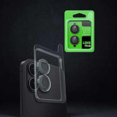 Apple İphone 16 Plus Raze Metal Kamera Lens - Siyah