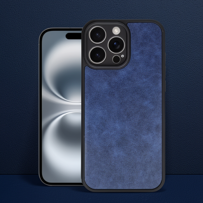 Apple İphone 16 Pro Kılıf Aras Deri Kapak - Lacivert