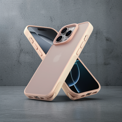 Apple İphone 16 Pro Kılıf Elegant Kapak - Pudra