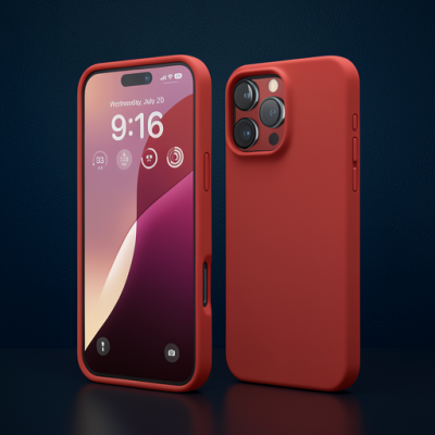 Apple İphone 16 Pro Kılıf First Silikon - Kırmızı