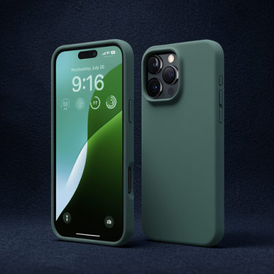 Apple İphone 16 Pro Kılıf First Silikon - Koyu Yeşil
