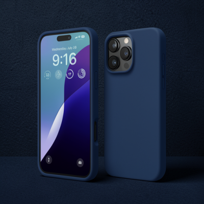 Apple İphone 16 Pro Kılıf Nano İçi Kadife Silikon - Lacivert