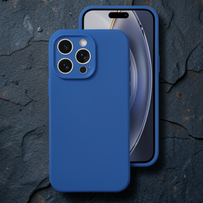 Apple İphone 16 Pro Kılıf Nano İçi Kadife Silikon - Mavi