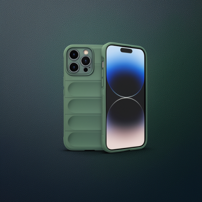 Apple İphone 16 Pro Kılıf Optimum Silikon - Koyu Yeşil