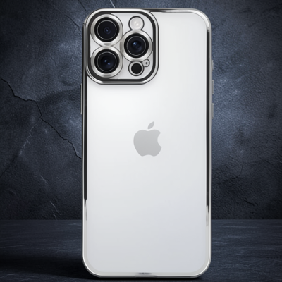 Apple İphone 16 Pro Kılıf Razer Lensli Silikon - Gümüş