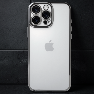 Apple İphone 16 Pro Kılıf Razer Lensli Silikon - Titanyum Gri