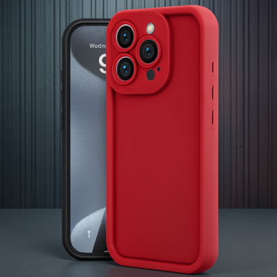 Apple İphone 16 Pro Kılıf Viera Silikon - Kırmızı