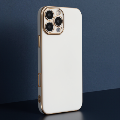Apple İphone 16 Pro Kılıf Volet Silikon - Beyaz