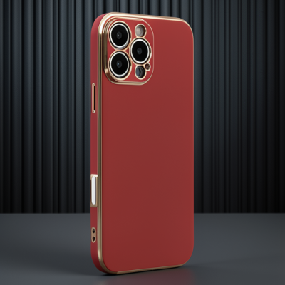 Apple İphone 16 Pro Kılıf Volet Silikon - Kırmızı