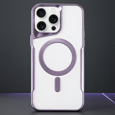 Apple İphone 16 Pro Max Kılıf Boyi Magsafe Silikon Kapak - Derin Mor