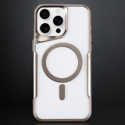 Apple İphone 16 Pro Max Kılıf Boyi Magsafe Silikon Kapak - Gümüş