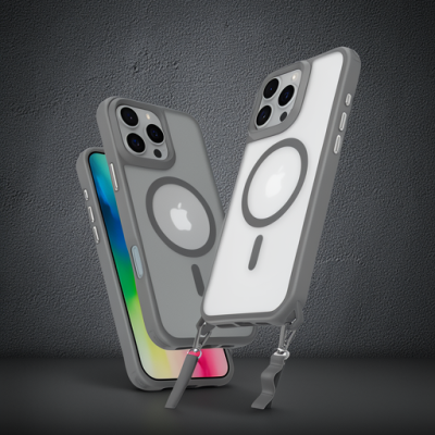 Apple İphone 16 Pro Max Kılıf Enka Magsafe Silikon Kılıf - Titan Gri