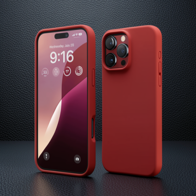 Apple İphone 16 Pro Max Kılıf First Silikon - Kırmızı
