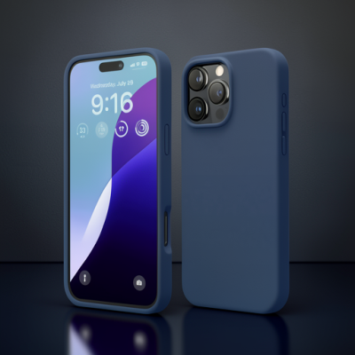 Apple İphone 16 Pro Max Kılıf First Silikon - Lacivert