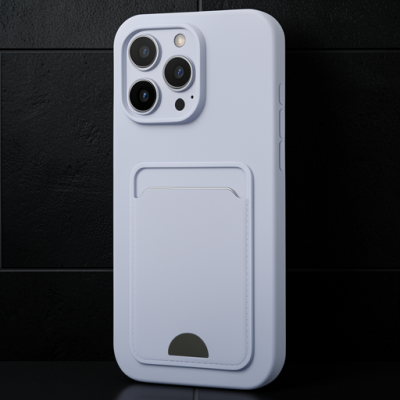 Apple İphone 16 Pro Max Kılıf Kelvin Kartvizitli Silikon - Lila