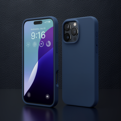 Apple İphone 16 Pro Max Kılıf Nano İçi Kadife Silikon - Lacivert