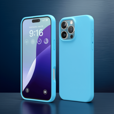 Apple İphone 16 Pro Max Kılıf Nano İçi Kadife Silikon - Mavi