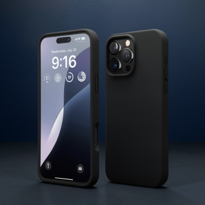 Apple İphone 16 Pro Max Kılıf Nano İçi Kadife Silikon - Siyah