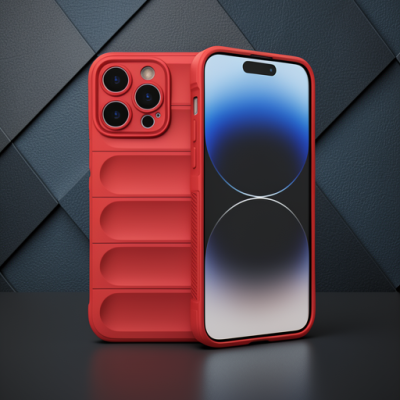 Apple İphone 16 Pro Max Kılıf Optimum Silikon - Kırmızı