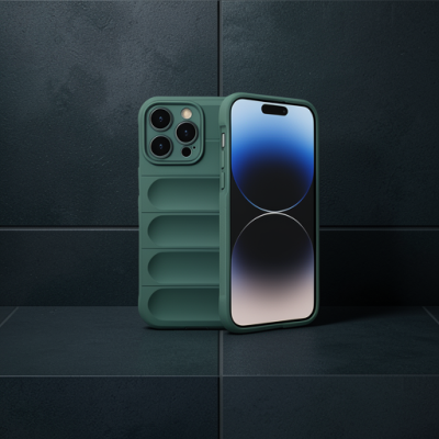 Apple İphone 16 Pro Max Kılıf Optimum Silikon - Koyu Yeşil