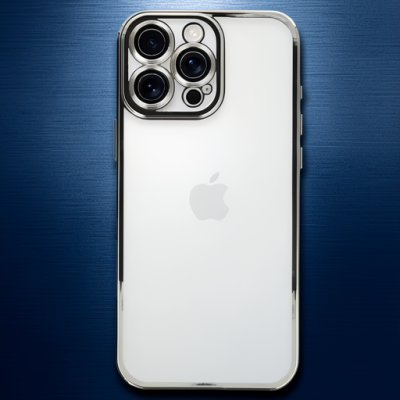Apple İphone 16 Pro Max Kılıf Razer Lensli Silikon - Gümüş