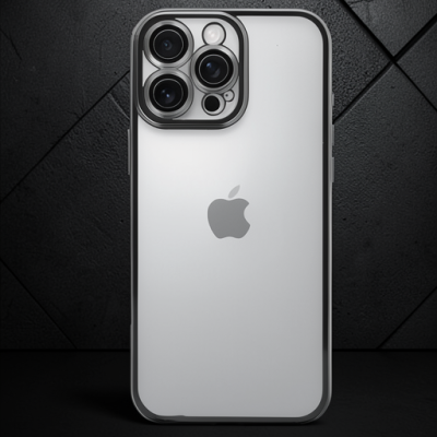 Apple İphone 16 Pro Max Kılıf Razer Lensli Silikon - Titanyum Gri