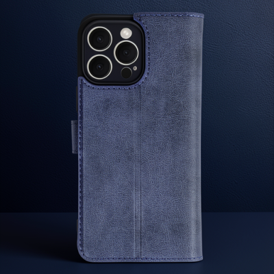 Apple İphone 16 Pro Max Kılıf Trend S Plus Kapaklı Kılıf - Lacivert