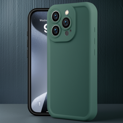 Apple İphone 16 Pro Max Kılıf Viera Silikon - Koyu Yeşil