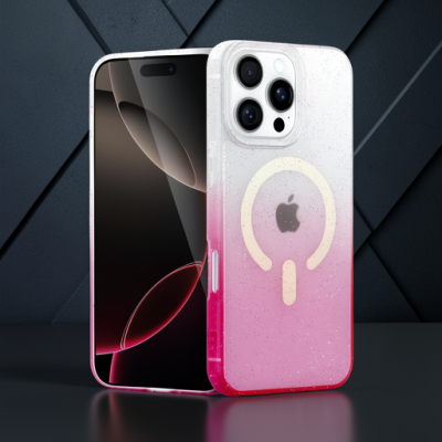 Apple İphone 16 Pro Max Pummel Shiny Magsafe Kapak - Pembe