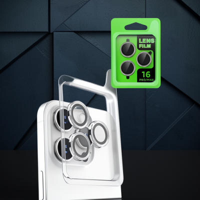 Apple İphone 16 Pro Max Raze Metal Kamera Lens - Beyaz