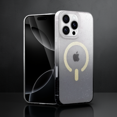 Apple İphone 16 Pro Pummel Shiny Magsafe Kapak - Siyah