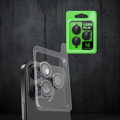 Apple İphone 16 Pro Raze Metal Kamera Lens - Siyah