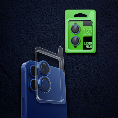 Apple İphone 16 Raze Metal Kamera Lens - Lacivert