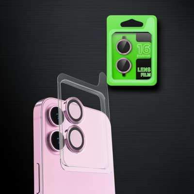Apple İphone 16 Raze Metal Kamera Lens - Pembe