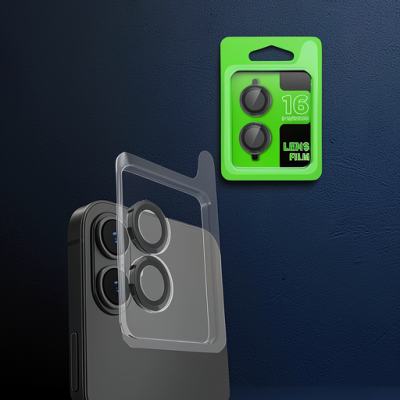 Apple İphone 16 Raze Metal Kamera Lens - Siyah