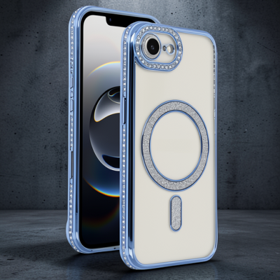 Apple İphone 16e Joke Simli Magneticsafe Kılıf - Mavi