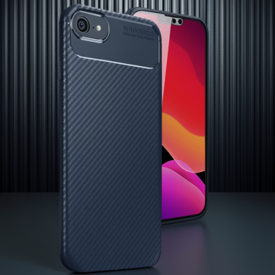 Apple İphone 16e Kılıf Auto Focus Karbon Kapak - Lacivert
