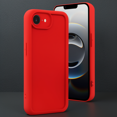 Apple İphone 16e Kılıf Viera Silikon - Kırmızı