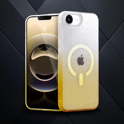 Apple İphone 16e Pummel Shiny Magsafe Kapak - Gold