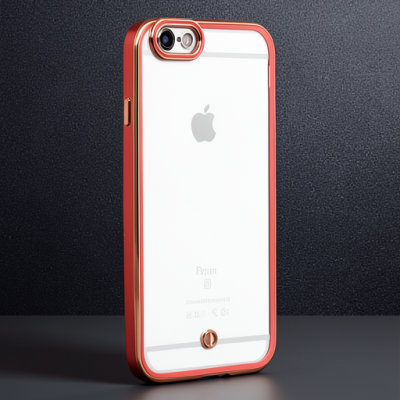 Apple İphone 6 Kılıf Liva Lens Silikon - Kırmızı