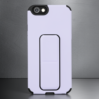 Apple İphone 6 Kılıf Mega Standlı Silikon - Lila