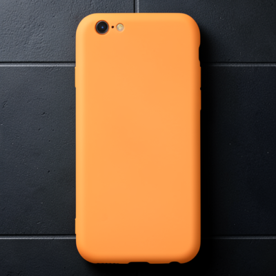 Apple İphone 6 Kılıf Nano İçi Kadife Silikon - Turuncu