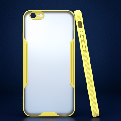 Apple İphone 6 Kılıf Platin Silikon - Sarı