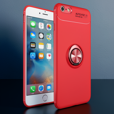 Apple İphone 6 Kılıf Range Yüzüklü Silikon - Kırmızı