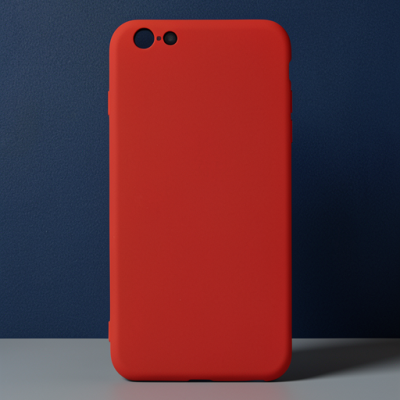 Apple İphone 6 Plus Kılıf Nano İçi Kadife Silikon - Kırmızı