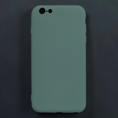 Apple İphone 6 Plus Kılıf Nano İçi Kadife Silikon - Koyu Yeşil