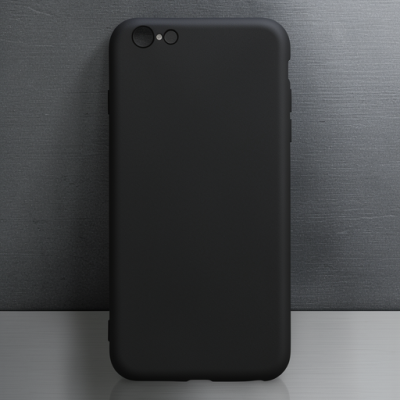 Apple İphone 6 Plus Kılıf Nano İçi Kadife Silikon - Siyah