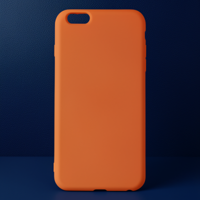 Apple İphone 6 Plus Kılıf Nano İçi Kadife Silikon - Turuncu